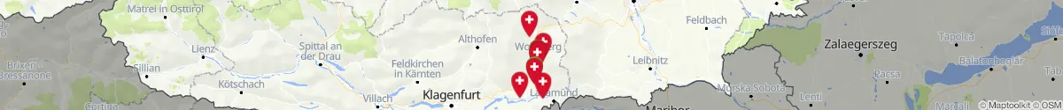 Kartenansicht für Apotheken-Notdienste in der Nähe von Wolfsberg (Kärnten)